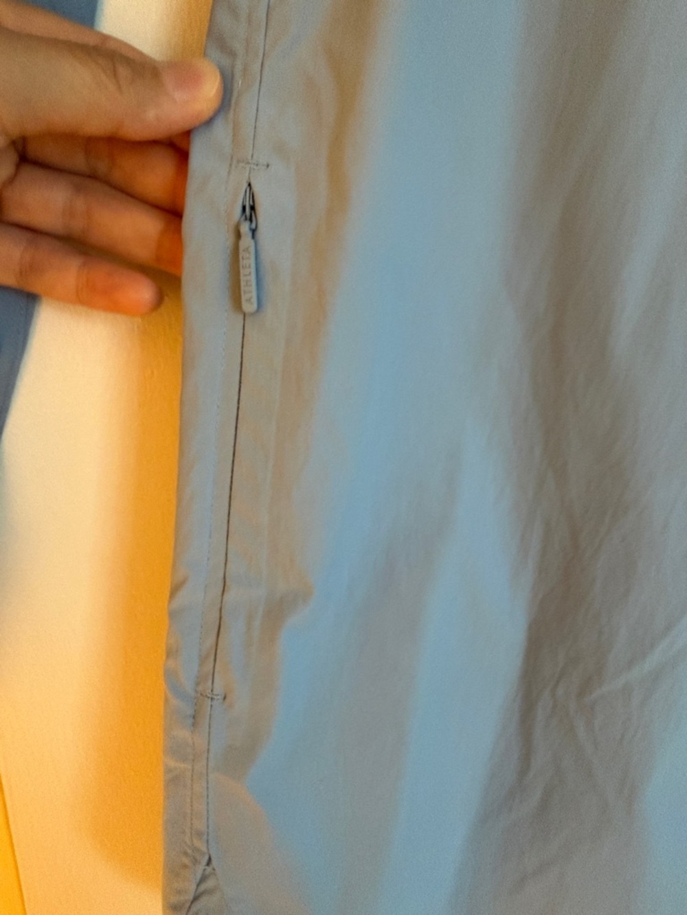 Athleta Pale Blue Long-Sleeve Button Front Shirt - Picture 4 of 7